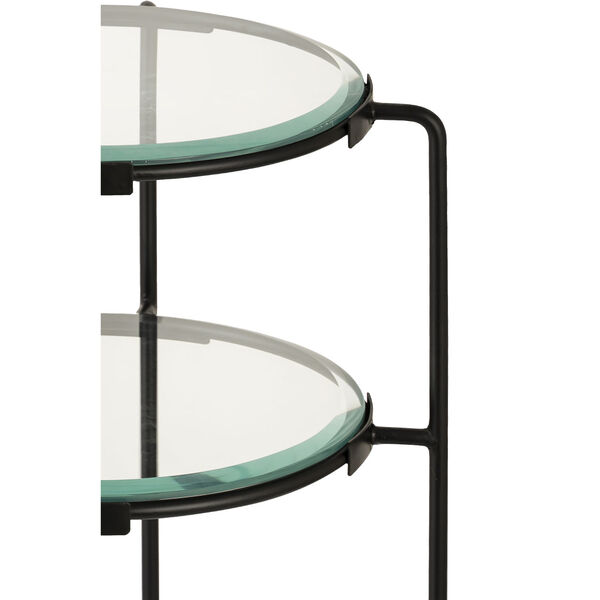 Oscar Matte Black Two-Tier Round Side Table, image 4