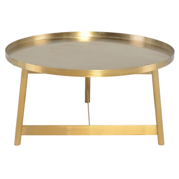 Landon Brushed Gold Coffee Table, image 2