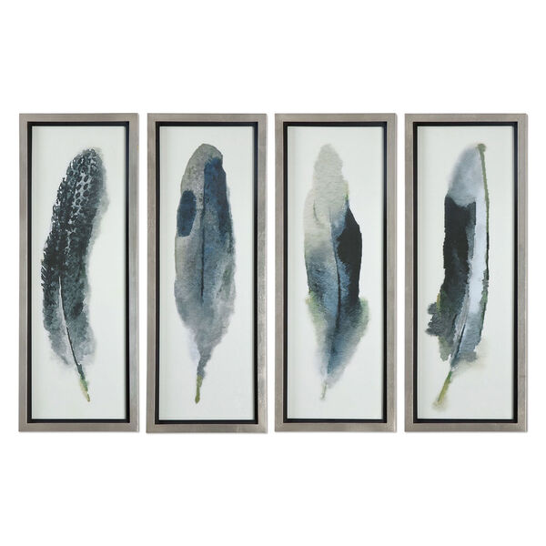 Feathered Beauty by Grace Feyock: 14 x 38-Inch Wall Art, Set of Four, image 2