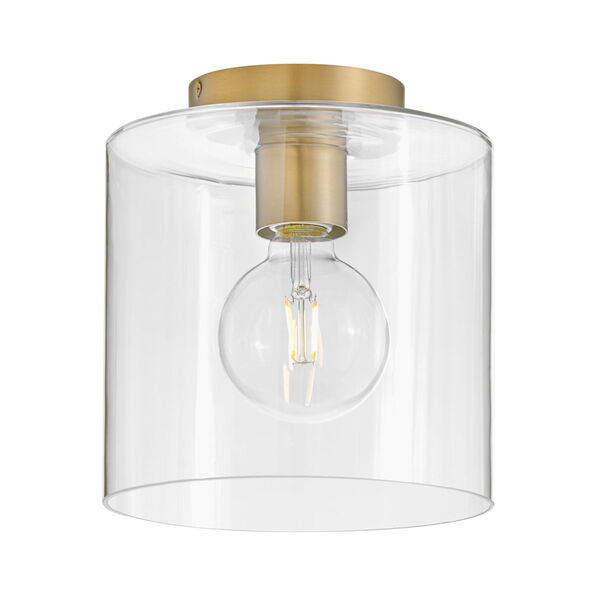 Pippa Lacquered Brass Small Flush Mount, image 1