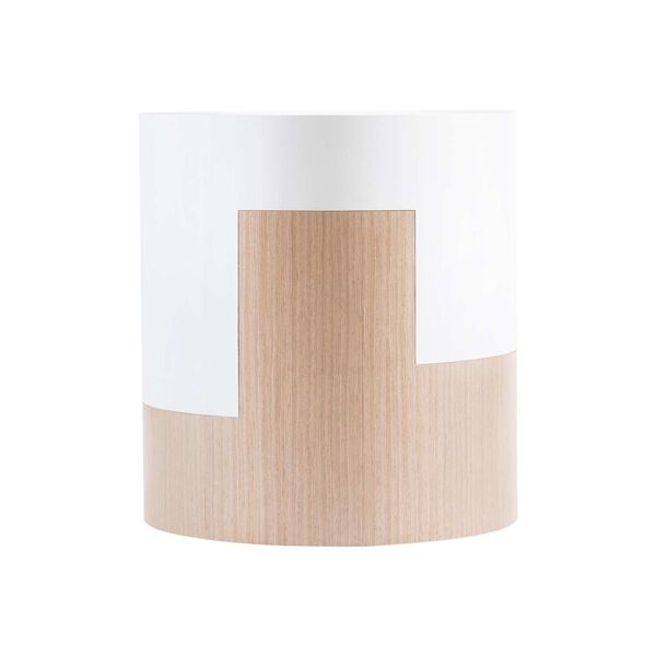 Modulum White and Natural Side Table, image 3