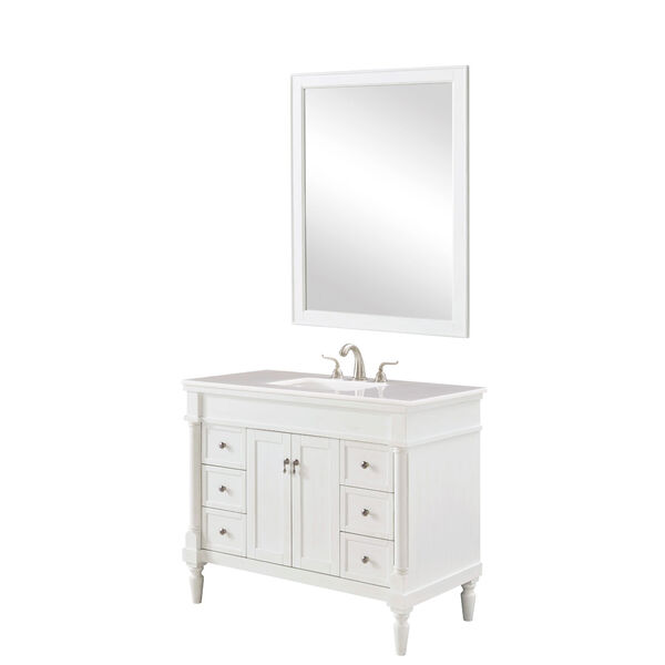 Lexington Antique White 42-Inch Vanity Sink Set, image 1