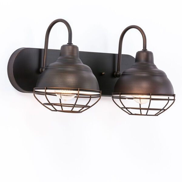 River Station Rubbed Bronze Two-Light Bath Sconce, image 4