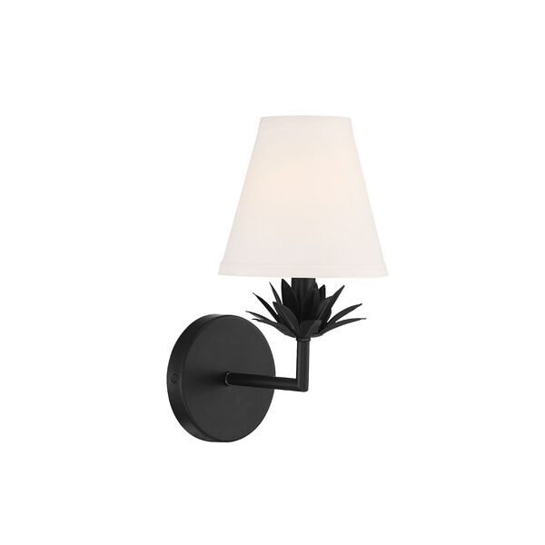 Lowry Matte Black Six-Inch One-Light Wall Sconce, image 1