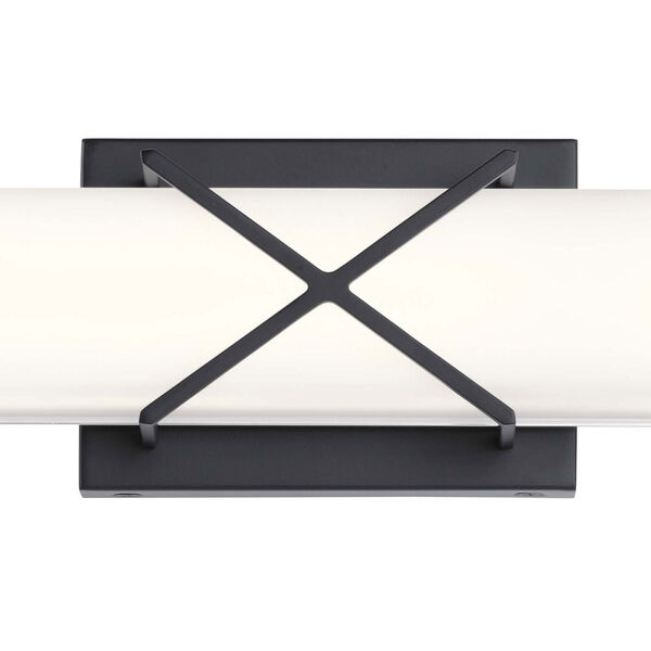 Trinsic Matte Black Three-Light LED Bath Bar, image 2