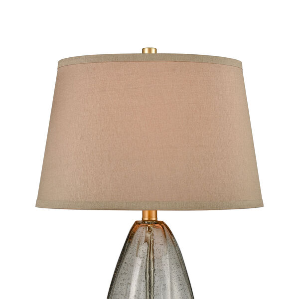 Reverie Gray Bubble Glass and Honey Brass One-Light Table Lamp, image 3