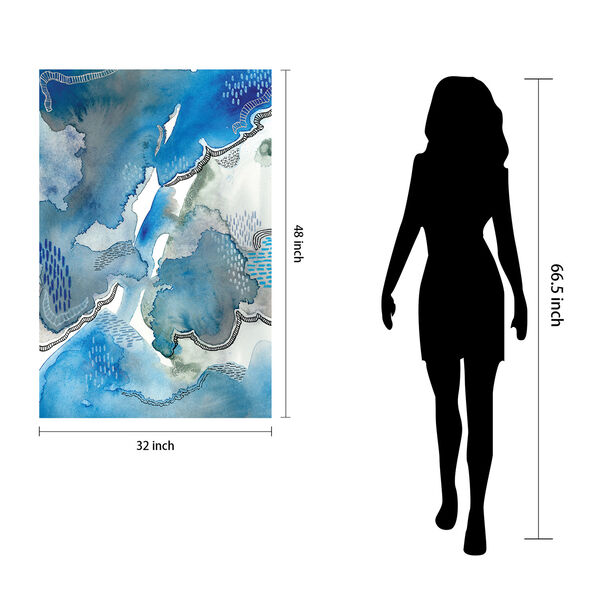 Subtle Blues I Frameless Free Floating Tempered Glass Graphic Wall Art, image 6