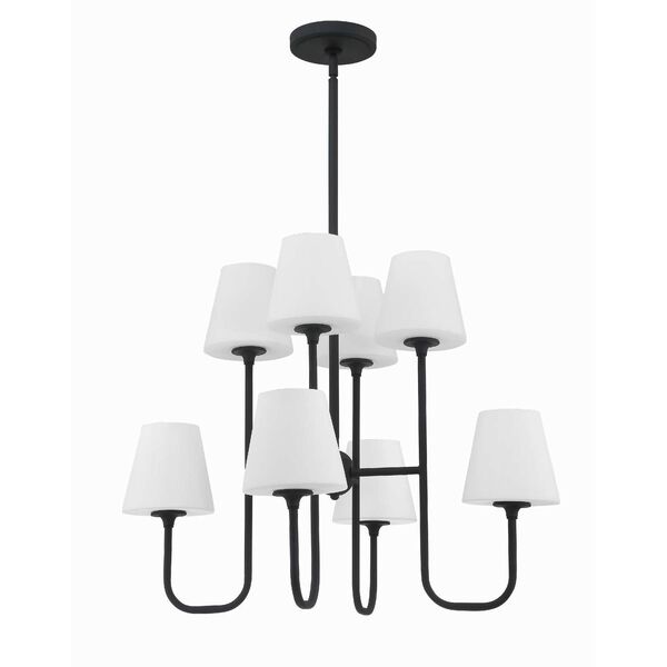 Keenan Black Forged Eight-Light Chandelier, image 2