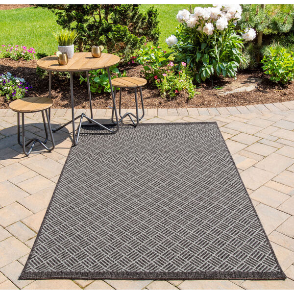 Como Geometric Charcoal Rectangular: 7 Ft. 10 In. x 10 Ft. 10 In. Rug, image 2