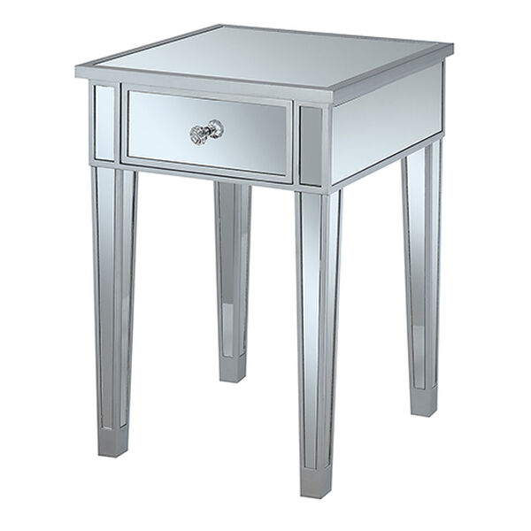 Gold Coast Mirrored End Table with Drawer, image 3
