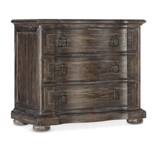 Traditions Rich Brown Three-Drawer Nightstand, image 1