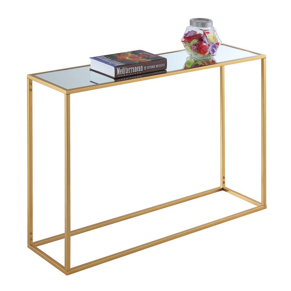 Gold Coast Gold 11-Inch Mirrored Console Table, image 2