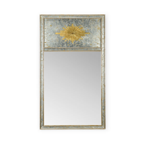 Halcyon Antique Silver Wall Mirror, image 1