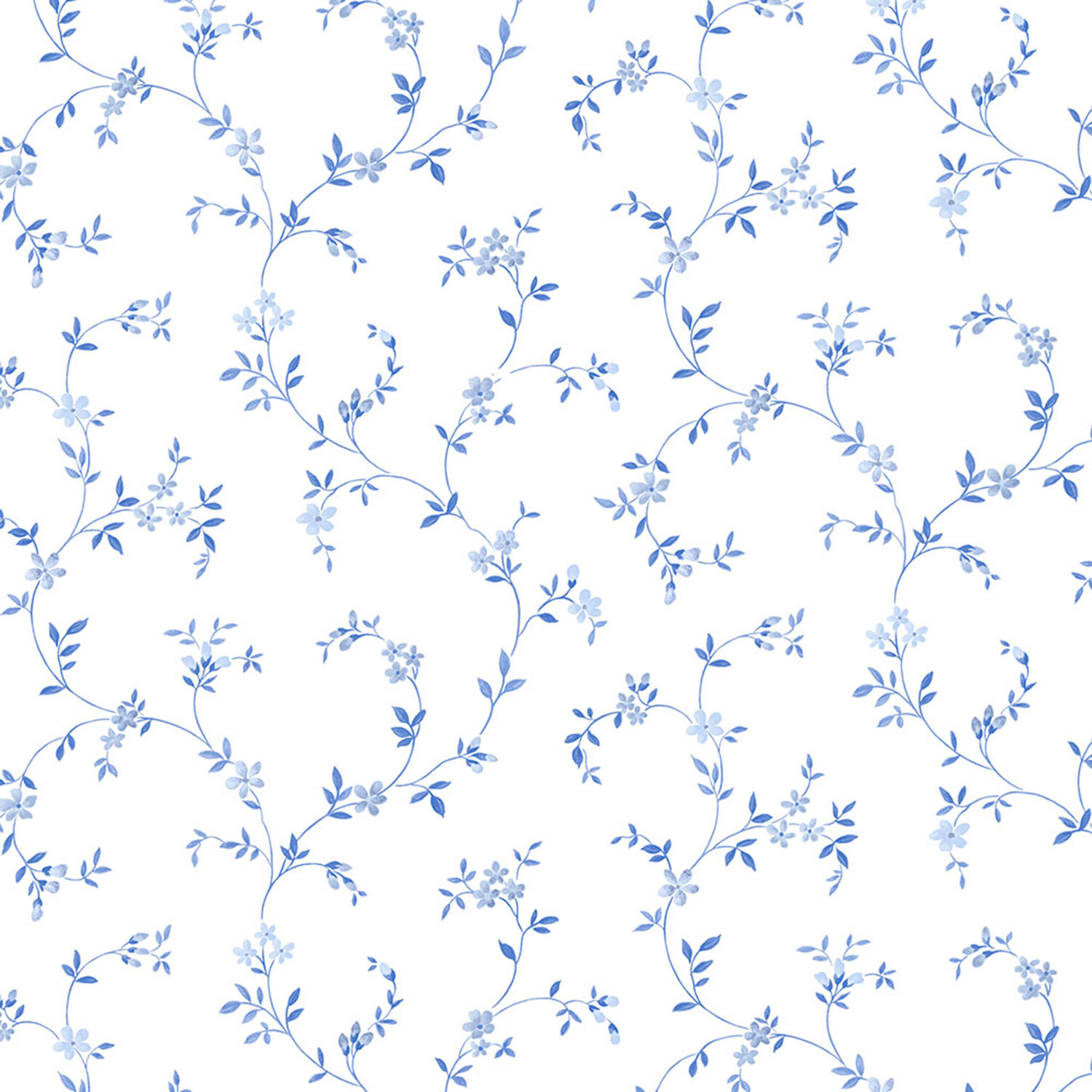 Norwall Wallcoverings Seed Trail Blue Floral Wallpaper CK36603