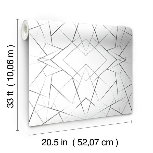 Modern Art Black Geo Diamond Wallpaper, image 6