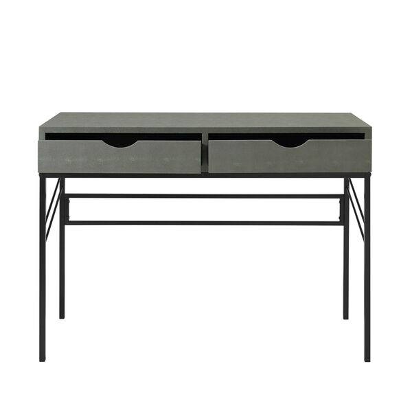 Vetti Gray and Black Two Drawer Desk, image 4
