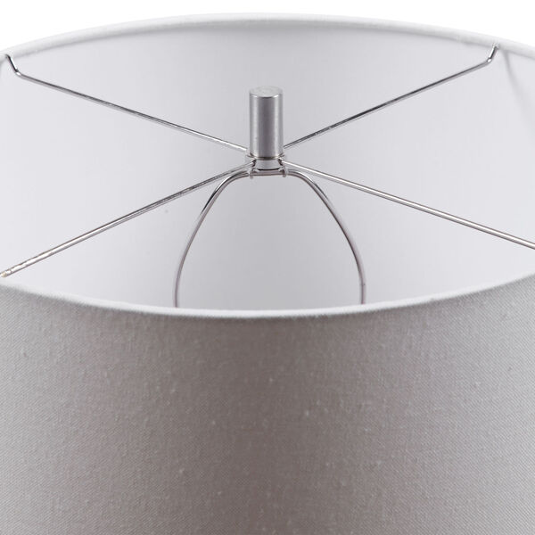 Sedna Blue and Brushed Nickel One-Light Table Lamp with Round Hardback Drum Shade, image 5