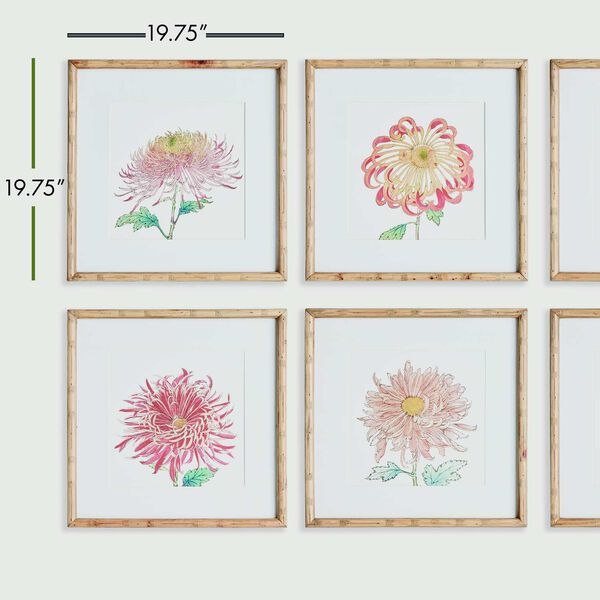 Multicolor Colorful Chrysanthemum Prints Wall Art, Set of Six, image 3