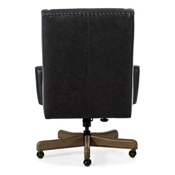 Lily Medium Wood with Black Executive Swivel Tilt Chair, image 2