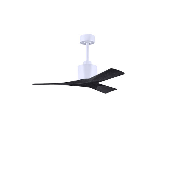 Nan Matte White 42-Inch Ceiling Fan with Matte Black Blades, image 1