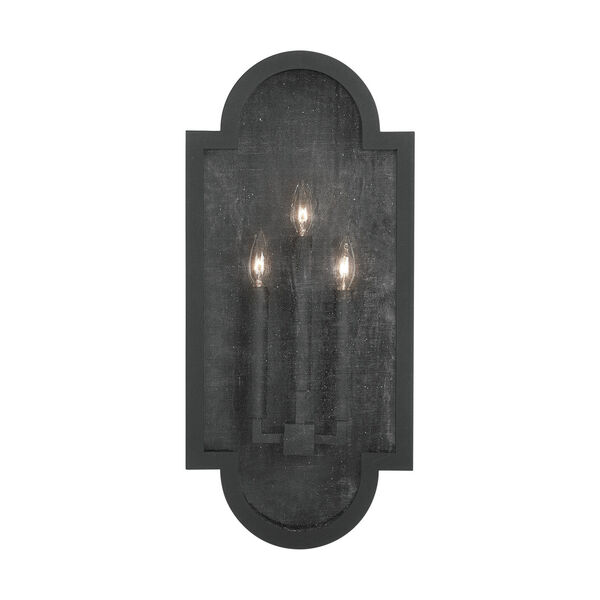 Monroe Black Three-Light Outdoor Wall Lantern, image 5