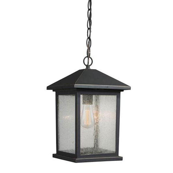 Portland Oil Rubbed Bronze 14-Inch One-Light Outdoor Hanging Light, image 1