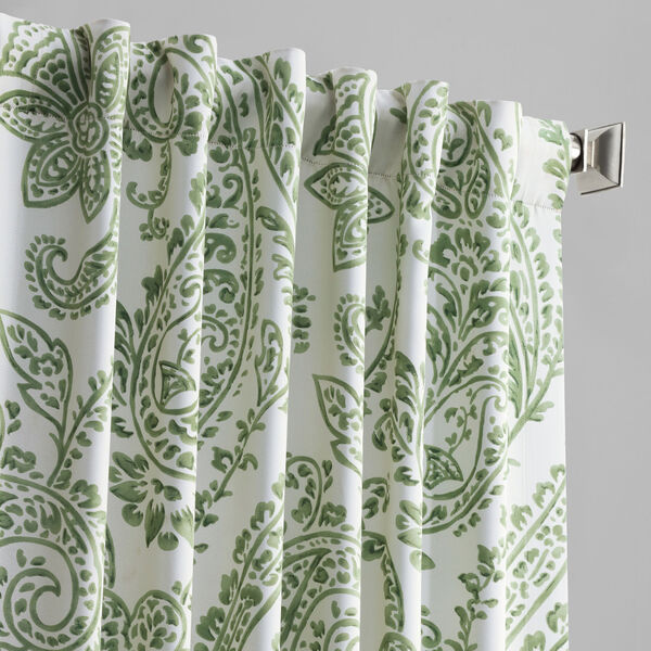 Tea Time Green 96 x 50-Inch Blackout Curtain Single Panel, image 4