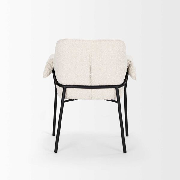 Brently Cream Boucle Fabric Dining Chair, image 4