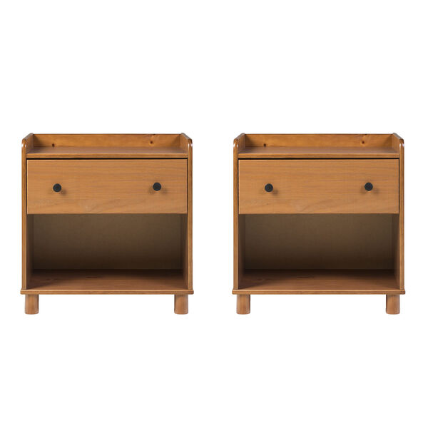 Morgan Caramel Tray Top Solid Wood Nightstand, Set of Two, image 5