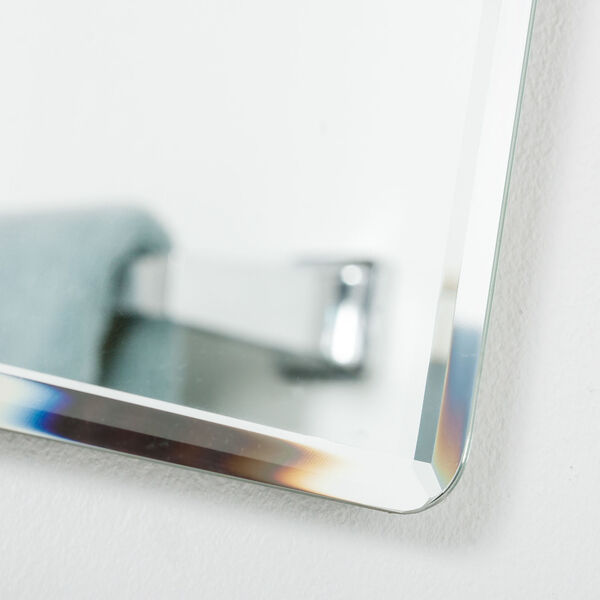 Vera Silver 24 x 40-Inch Rectangular Beveled Frameless Bathroom Mirror, image 3