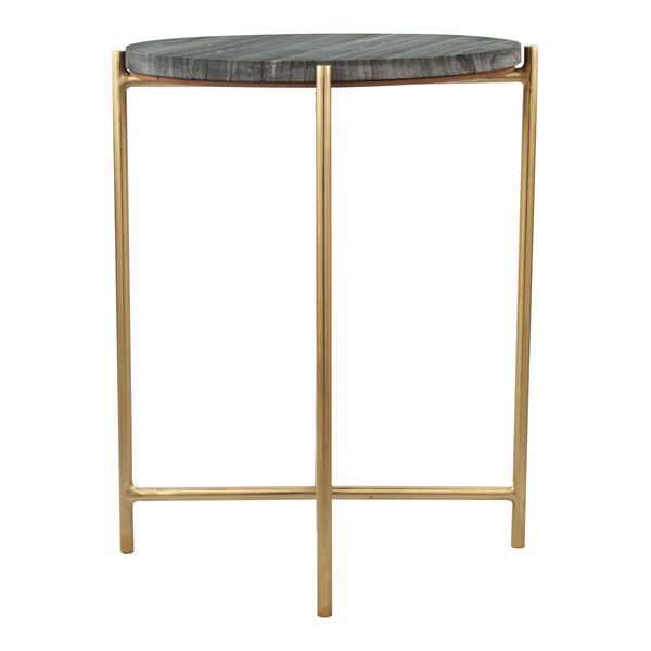 David Gray and Gold Side Table, image 3
