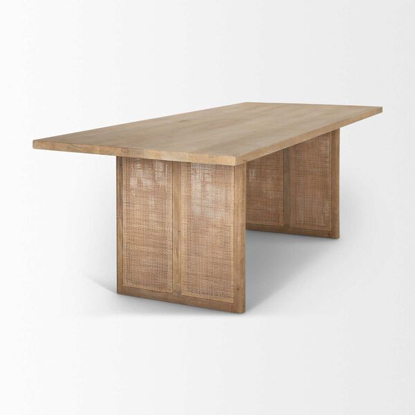 GrierLight Brown Wood With Cane Dining Table, image 5