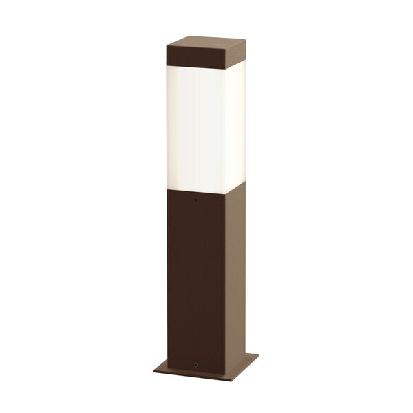 Square Column Textured Bronze LED 3-Inch Bollard, image 1