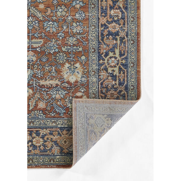 Lillihan Copper and Blue Rectangle Area Rug, image 5