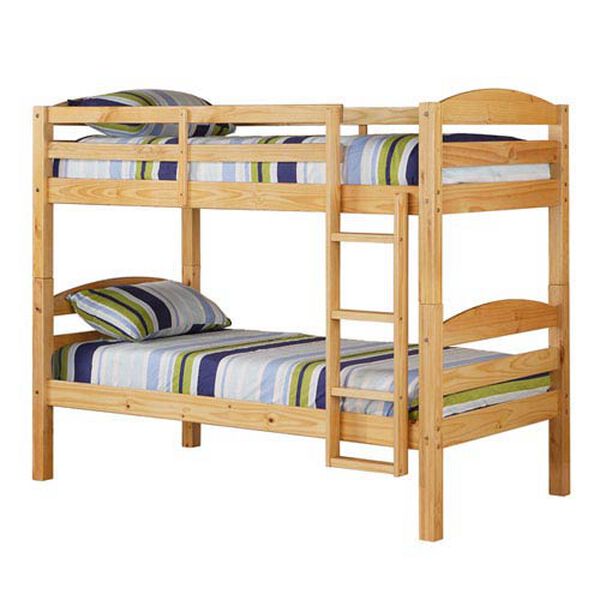 Natural Twin Solid Wood Bunk Bed, image 1