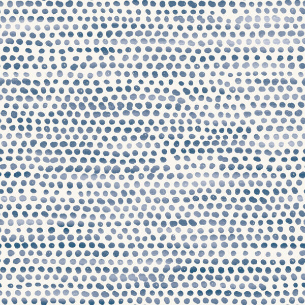 Moire Dots Blue Moon Peel and Stick Wallpaper, image 2