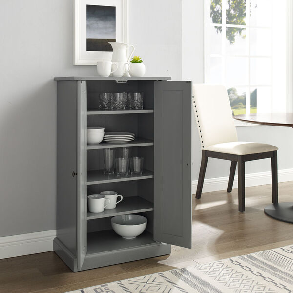 Seaside Distressed Gray Accent Cabinet, image 2