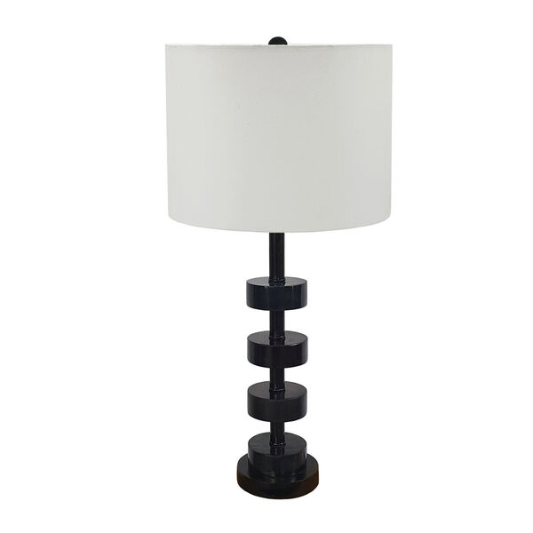 Fonrosa Black White Black Marble Table Lamp, image 1