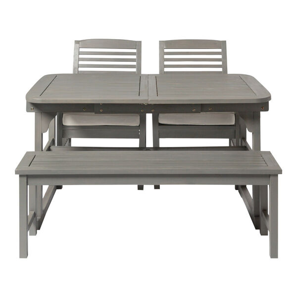 Gray Wash 35-Inch Four-Piece Classic Outdoor Dining Set, image 3
