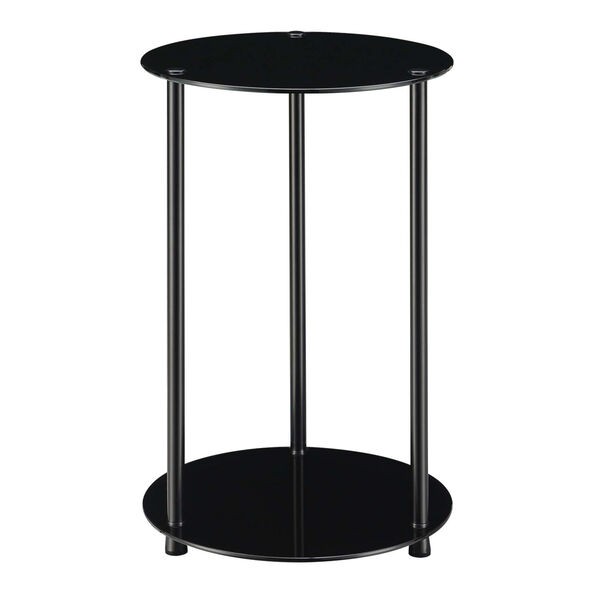 Designs2Go Classic Black Round End Table, image 1
