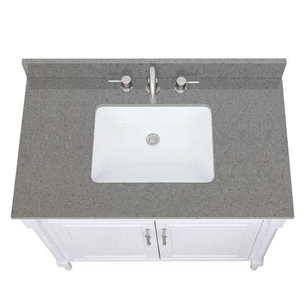 Lotte Radianz Contrail Matte 37-Inch Vanity Top with Rectangular Sink, image 4
