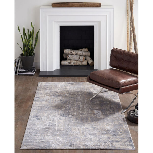 Dalston Marble Gray Rectangular: 7 Ft. 10 In. x 10 Ft. 10 In. Rug, image 2
