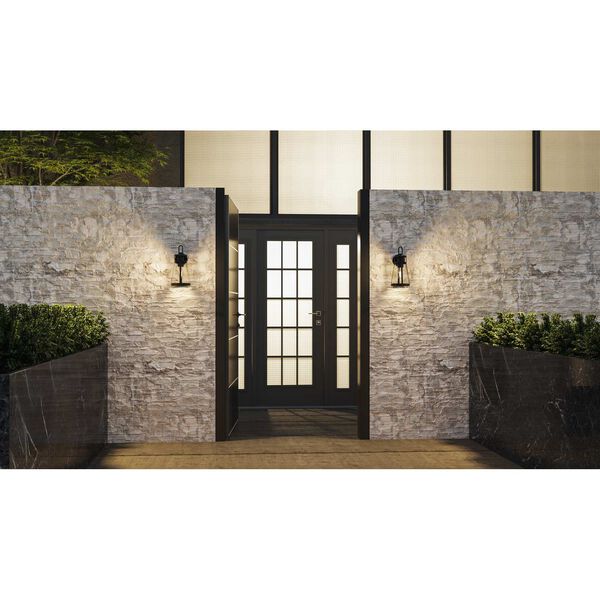 Barber Matte Black 12-Inch One-Light Outdoor Wall Mount, image 3