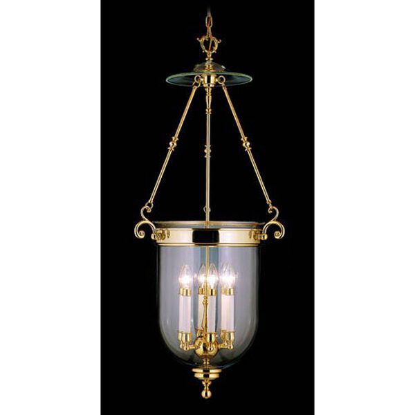 Independence Hall Polished Brass Large Hanging Lantern, image 1