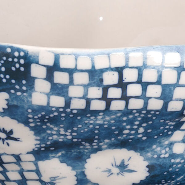 Hana Blue and Off White Ceramic Bowl, image 2