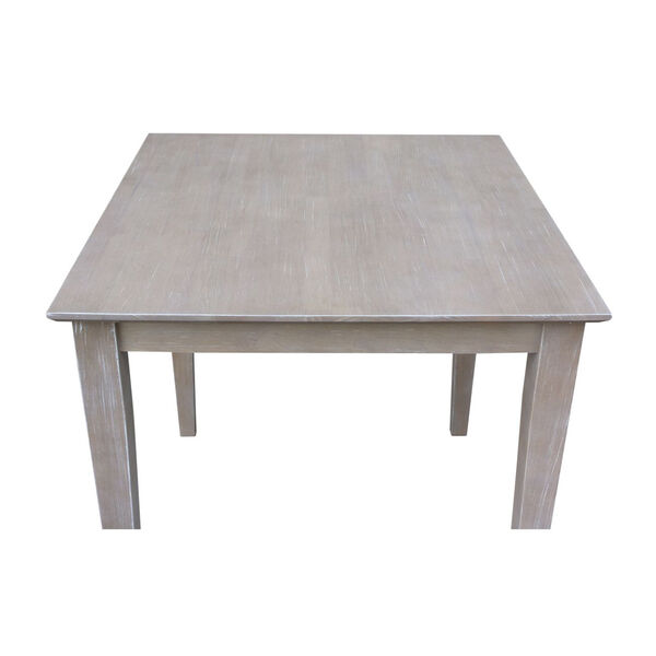 Weathered Gray Solid Wood 30-Inch x 30-Inch Dining Table, image 2