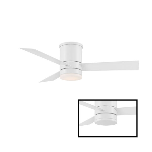 Axis Matte White 44-Inch ADA LED Flush Mount Ceiling Fan, image 3