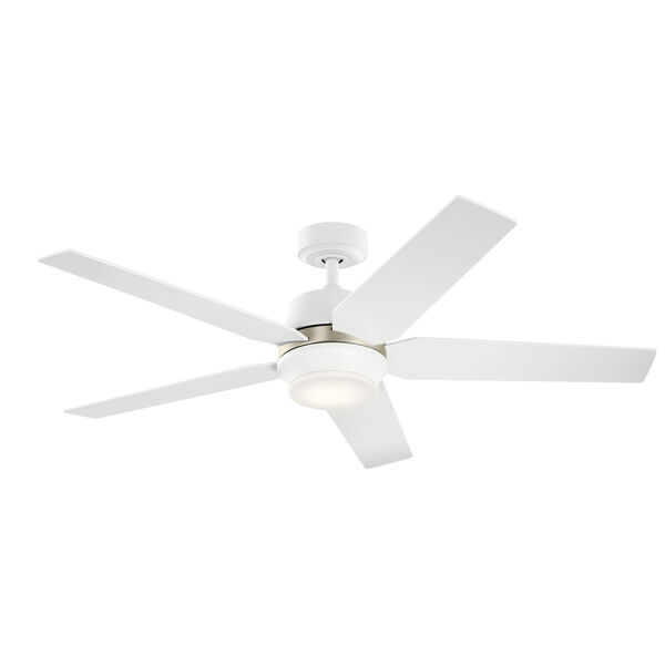 Maeve Matte White 52-Inch Integrated LED Ceiling Fan, image 1