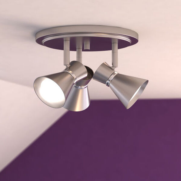 Alto Brushed Nickel with Chrome Three-Light Directional Light, image 3