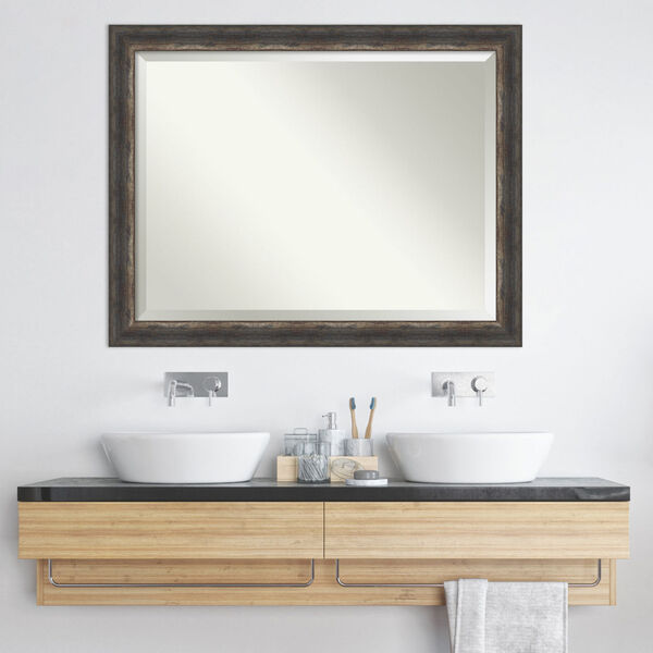 Bark Brown 45W X 35H-Inch Bathroom Vanity Wall Mirror, image 6